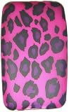 Hot Pink Leopard Design Soft Crystal Tpu Skin Gel Cover Case for Blackberry Curve 8520 8530