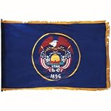 6 x 10 Feet Utah Nylon - indoor State Flags Made in US.