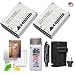 ZIP NP-85 Kit (Includes 2-NP-85 2000mAh batteries, charger, card reader, screen protector kit) for Fujifilm FinePix SL300 / SL240