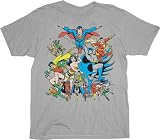  : Justice League Assemble Heather Gray Adult T-shirt Tee