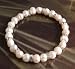 Freshwater pearl with crystal stud bracelet - white pearl