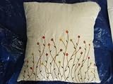 Silk Flower Pillow White