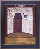 Americana Flag Folk Art Primitive Salt Box House Decor