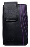 iRiver Clix 2 Clip Leather Case with Purple Detail Colour BLACK