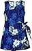 Pacific Legend Girls White Hibiscus Monstera Sarong Dress Navy Blue 10