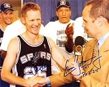 Steve Kerr & Earnie Johnson Autographed/Hand Signed 8x10 Photo