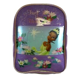 Disney Princess and The Frog small backpack - Princess Tiana children backpack with lenticular graphics