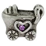 Baby Girl Baby Carriage Oriana Bead - Pandora Bead & Bracelet Compatible