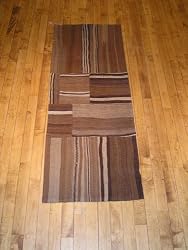 Handmade Turkish Parcha Kilim Rug 3'1"x6'4"