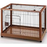Richell Wood Mobile Pet Pen 940, Autumn Matte Finish