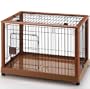 Richell Wood Mobile Pet Pen 940, Autumn Matte Finish