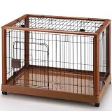 Richell Wood Mobile Pet Pen 940, Autumn Matte Finish