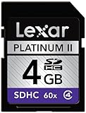 Lexar Platinum II 4 GB 60x SDHC Flash Memory Card LSD4GBBSBNA060