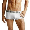 1 PAIR of White Mens CALVIN KLEIN CK Steel Boxer Trunk Briefs