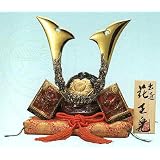五月人形兜（かぶと）飾り　花王兜　金胎漆器仕上げo24-26
