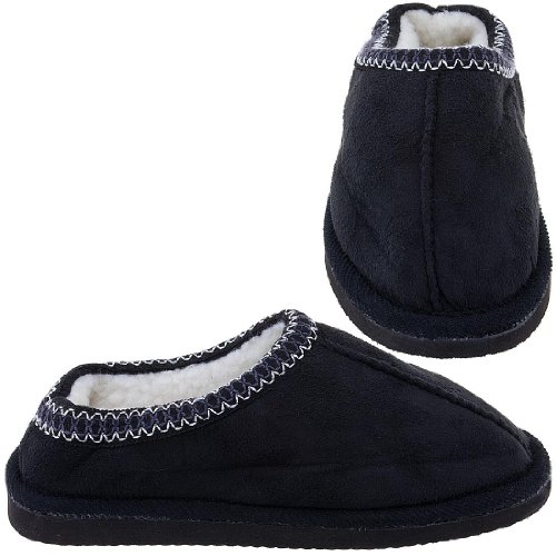 Chatties Black Scuff Slippers for Women
