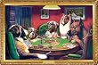 C.M. Coolidge (Bold Bluff, Dogs Playing Poker) Framed Art Poster Print - 24 X 36