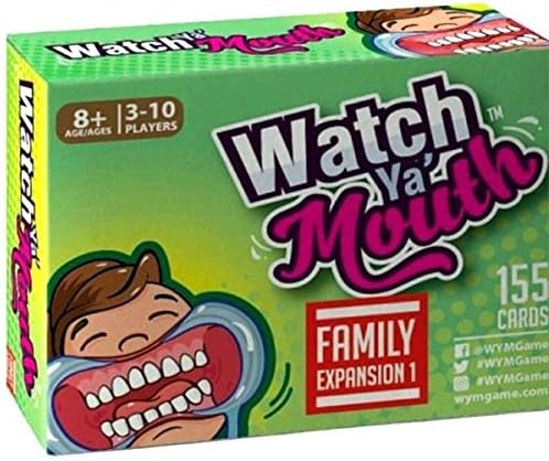 Watch Ya Mouth Family Expansion #1 Phrase Card Game Expansion Pack, for All Mouth Guard Games