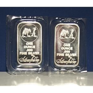 (Two) 1 Oz. Silver Bullion Bars (Silvertowne Mint)