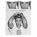 Justin Bieber Childrens Girls Official What Do You Mean Duvet Set (Twin) (White/Grey)