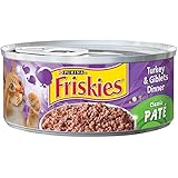Friskies Wet Cat Food, Classic Pate, Turkey & Giblets Dinner, 5.5-Ounce Can, Pack of 24