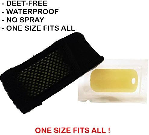 ChefHandz Mosquito Repellent Bracelet Band Includes TWO Deet-Free Toxic-Free Pellets One Size Fits All for Adults, Men, Woman and Kids Top Quality Mosquito Repellent Bracelet Pest Control Repeller for Mosquitos & Other Insects (Black)