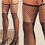 Shirley Sheer Stretch Fishnet and Sheer Stretch Knit Stockings