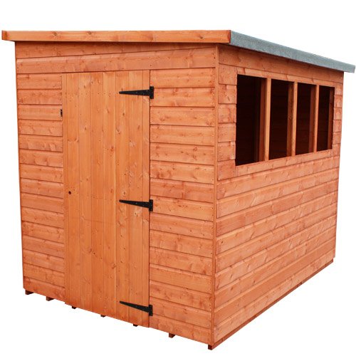 Woodlands Lean-to Pent Shed : Size - 12 X 8