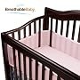BreathableBaby Crib Bumper for Slatted Cribs - Pink