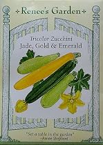 Zucchini Tricolor Jade Gold and Emerald Seeds 20 Seeds