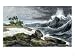 Tsunami Breaking on the Shore of Hawaii, 1800s Giclee Poster Print, 32x24