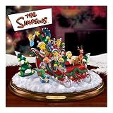 Dashing Through The Snow Collectible Simpsons Figurine: Christmas Tabletop Decor by The Bradford Editions