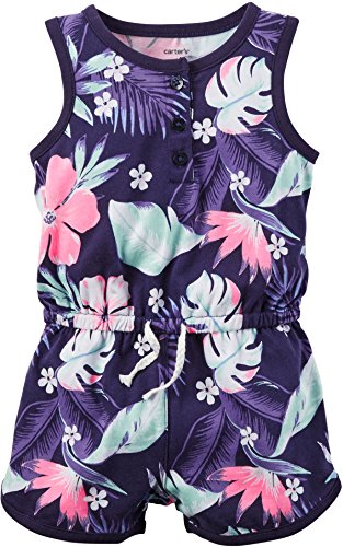 Carter's Baby Girls' Printed Jersey Romper