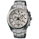 Casio Men's EF521D-7A Stainless-Steel Quartz Watch with White Dial