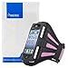 Insten Deluxe Armband Compatible with Apple iPhone 4 - Version iPhone 4S - ATT - Retail Packaging - Black/Light Pink