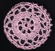 Pink Cartwheel Crocheted Hair Bun Cover- LARGE