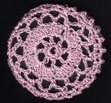 Pink Cartwheel Crocheted Hair Bun Cover- LARGE