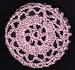 Pink Cartwheel Crocheted Hair Bun Cover- LARGE