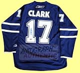 Autographed Wendel Clark Toronto Maple Leafs Jersey (Blue)
