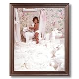 Girl Toilet Paper Bathroom Lid Picture Cherry Framed Art Print 517kRb3uo9L. SL160 Girl Toilet Paper Bathroom Lid Picture Cherry Framed Art Print