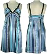 JOHNNY MARTIN Striped Charmeuse Dress W/ Pockets