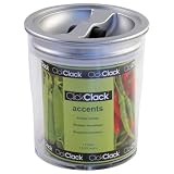 ClickClack202090Accents1-4/5-QuartCanisterwithMetallicLidandBlackToggles