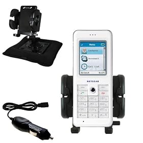 Netgear Skype Phone SPH101 Auto Bean Bag Dash Holder with Car Charger - Uses Gomadic TipExchange