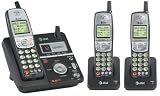 ATT E1813B 5.8GHz Digital Three Handset Cordless Telephone with Answering System and Caller ID/Call Waiting