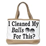 Cobra Golf Bags:Shoulder Bag Purse (2-Sided) Tan Golf Humor I Cleaned My Balls For This