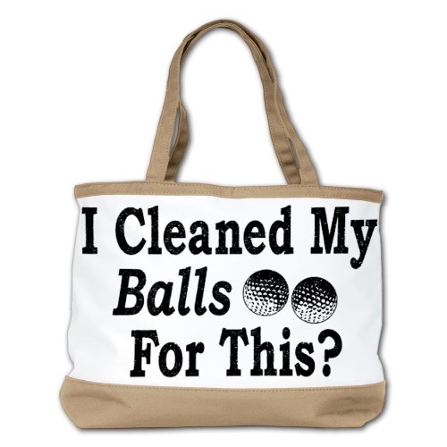 Cobra Golf Bags:Shoulder Bag Purse (2-Sided) Tan Golf Humor I Cleaned My Balls For This Images