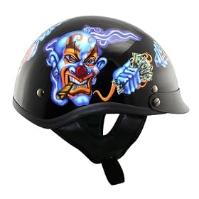 DOT Outlaw Insane Clowns Half Helmet - Size : Small