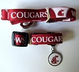 Washington State Cougars Pet Accessories Set - Medium (6' Leash, Collar, and ID Tag)