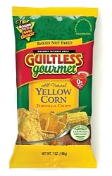 Guiltless Gourmet Yellow Corn Organic Baked Tortilla Chips, 7-Ounce Bags (Pack of 12)