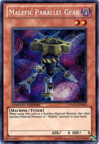 Yu-Gi-Oh - Malefic Parallel Gear YMP1-EN003 - 3D Bonds Beyond Time Movie Pack - Limited Edition - Secret Rare Yu-Gi-Oh - Malefic Parallel Gear YMP1-EN003 - 3D Bonds Beyond Time Movie Pack - Limited Edition - Secret Rare